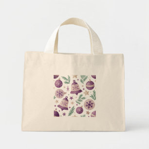 Mini Purple Christmas Gift Tote