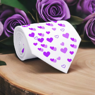 Mini Purple Heart Cluster Tie