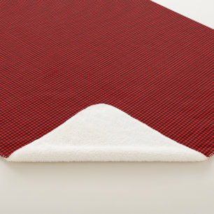 Mini Red and Black Buffalo Check Gingham Pattern Sherpa Blanket