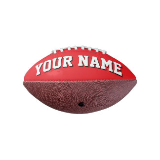 Mini RED AND WHITE Personalised Football