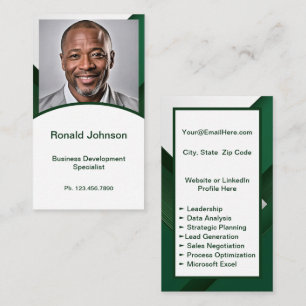 Mini Resume Card Networking Card Dark Green