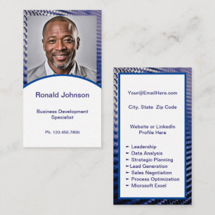 Mini Resume Card Networking Card Navy Blue