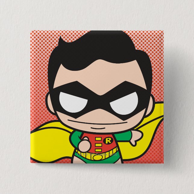 Mini Robin 15 Cm Square Badge (Front)