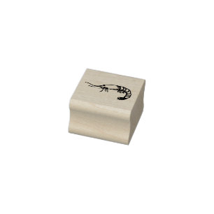Mini rubber stamp shrimp, seafood stamp