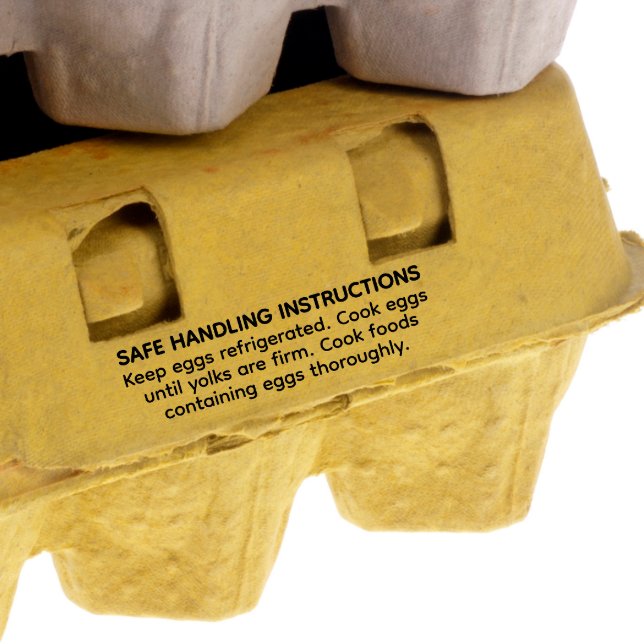 Mini Safe Handling Instruction Egg Self-inking Stamp (Creator Uploaded)