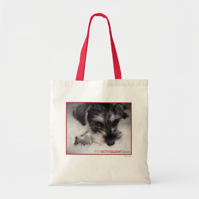 Mini Schnauer Pup Tote Bag (Front)
