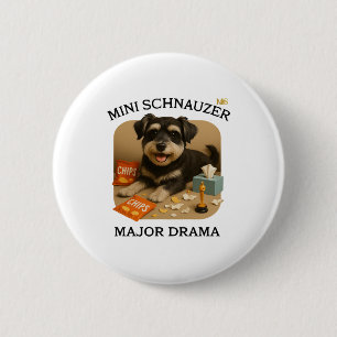 Mini Schnauzer Dog Lovers 6 Cm Round Badge