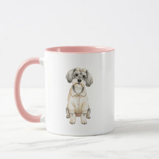 Mini Schnauzer Girl Dog Illustration Mug