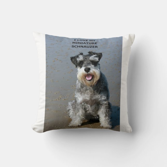 mini schnauzer-love w pic cushion (Front)