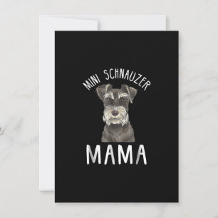 Mini Schnauzer Mum Shirt Mini Schnauzer Mama Thank You Card