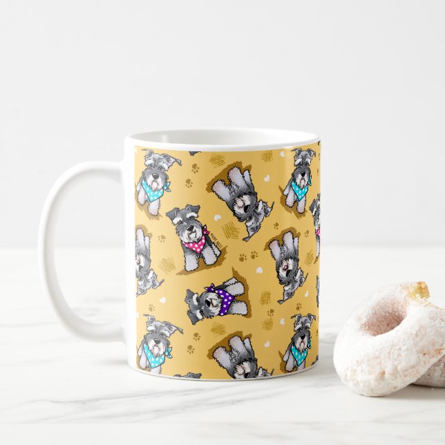 Mini Schnauzer Sunshine Coffee Mug (With Donut)