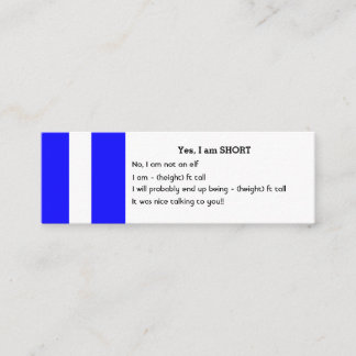 Mini SHORT People Business Cards