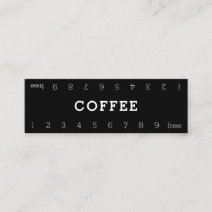 Mini Simple Double Number Coffee Punch-Card Loyalty Card