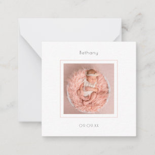 MINI Simple Photo Baby Girl Birth Announcement
