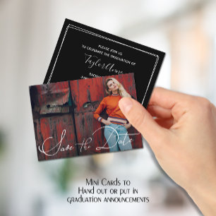 MINI Size 3.5" X 2.5" Photo Graduate Invitations