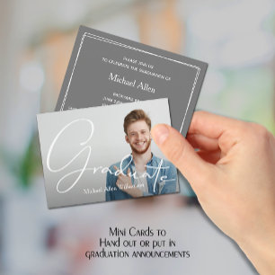 MINI Size 3.5" X 2.5" Photo Graduate Invitations