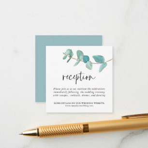 MINI SIZE Eucalyptus Wedding Reception Enclosure Card