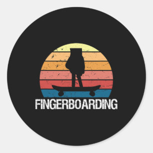 Mini Skateboard Finger Fingerboard Classic Round Sticker