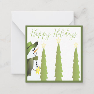 Mini Snowman To and From Paper Card