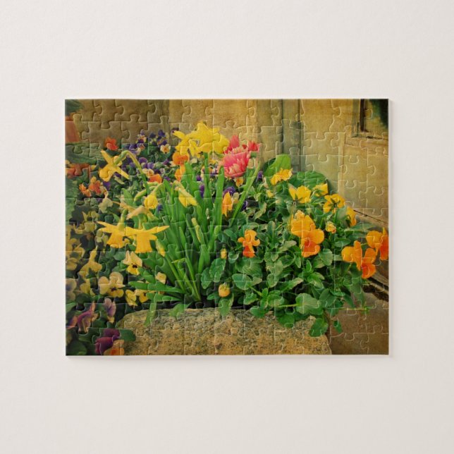 Mini Springtime Garden Jigsaw Puzzle (Horizontal)