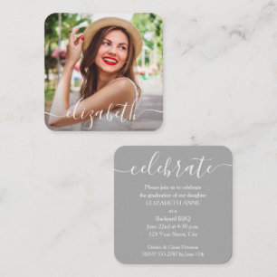 MINI Square Graduate Photo Invitations