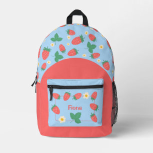 Mini Strawberry Blossom personalizable Printed Backpack