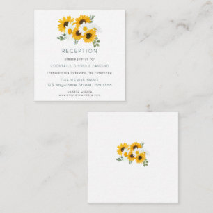 MINI Sunflowers Wedding Reception Details Enclosure Card