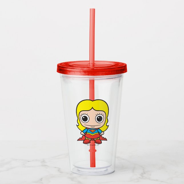 Mini Supergirl Acrylic Tumbler (Front)