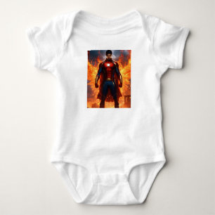 Mini Superhero in Action" "Little Hero, Big Dreams Baby Bodysuit