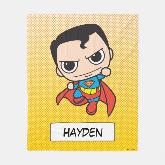 Mini Superman Flying Fleece Blanket (Front)