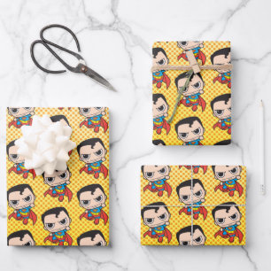 Mini Superman Flying Wrapping Paper Sheet