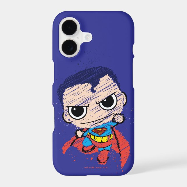 Mini Superman Sketch - Flying (Back)