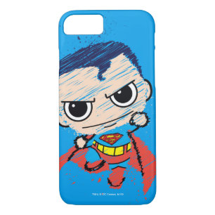 Mini Superman Sketch - Flying iPhone 8/7 Case