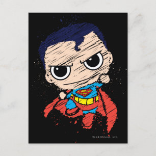 Mini Superman Sketch - Flying Postcard