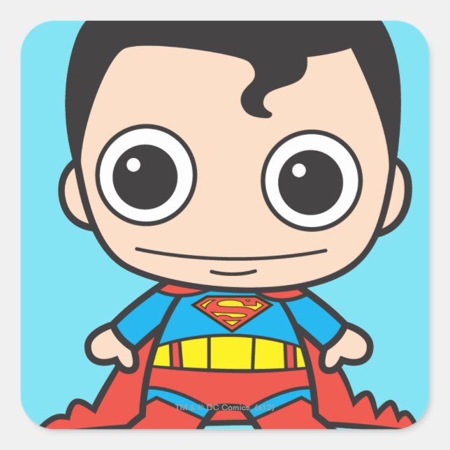 Mini Superman Square Sticker (Front)