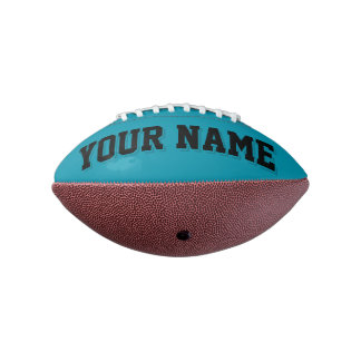 Mini TEAL AND BLACK Personalised Football