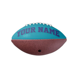 Mini TEAL AND NAVY BLUE Personalised Football