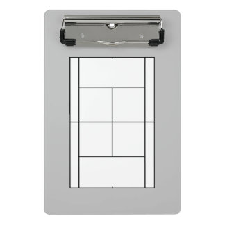 Mini tennis court clipboard for coaching lessons