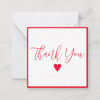 Mini Thank You With Red Polka Dots Card