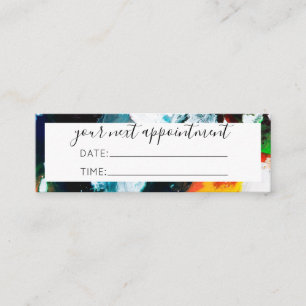 Mini trendy paint professional appointment card