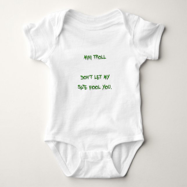 mini troll baby bodysuit (Front)