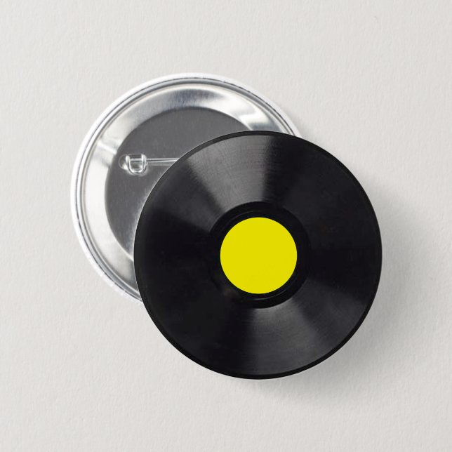 Mini Vinyl LP 6 Cm Round Badge (Front & Back)