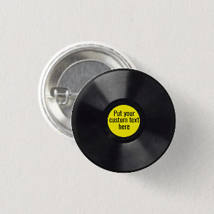 Mini Vinyl LP Button
