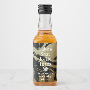 Mini Whiskey Botlle Label, Liquor Label - Birthday
