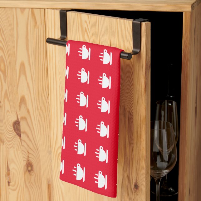 Mini White Cup Of Java Repeat Tea Towel (Thirds Fold)