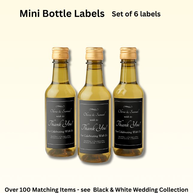Mini Wine Bottle - Food & Beverage Label Set (Creator Uploaded)