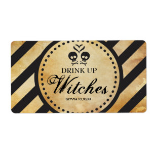 Mini Wine Label Goth Bachelorette Party Favour