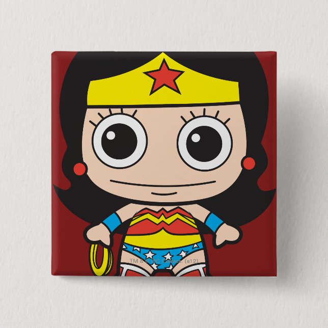Mini Wonder Woman 15 Cm Square Badge (Front)