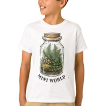 Mini World Terrarium Vintage Botanical Graphic
