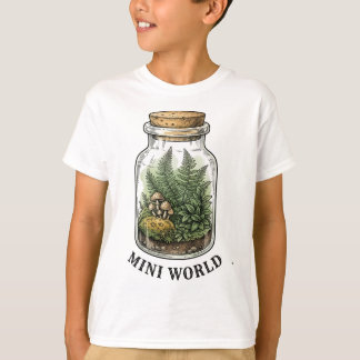 Mini World Terrarium Vintage Botanical Graphic T-Shirt